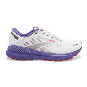 Brooks Adrenaline GTS 22 Naisten Maantiekengät Valkoinen Koralli Violetit | Suomi-379081