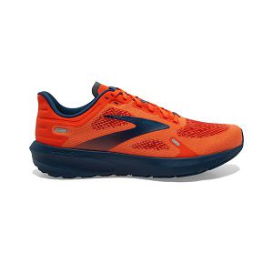 Brooks Launch 9 Miesten Maantiekengät Oranssi Laivastonsininen | Suomi-968751