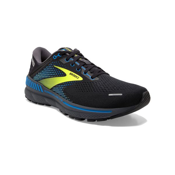 Brooks Adrenaline GTS 22 Miesten Maantiekengät Mustat Keltainen Sininen | Suomi-493058