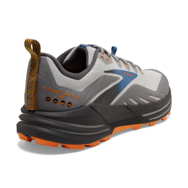 Brooks Cascadia 16 Miesten Maastojuoksukengät Harmaat Sininen Oranssi | Suomi-312748