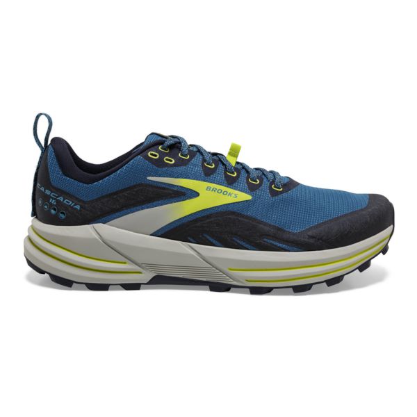 Brooks Cascadia 16 Miesten Maastojuoksukengät Sininen Mustat Keltainen | Suomi-359180