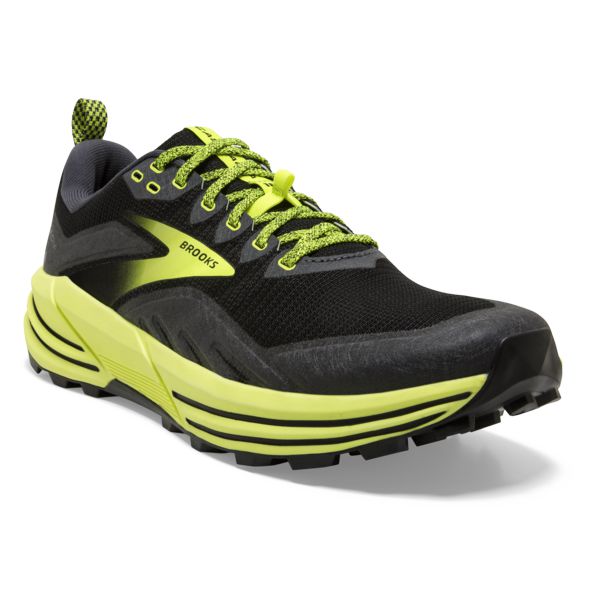 Brooks Cascadia 16 Miesten Maastojuoksukengät Mustat Keltainen | Suomi-463012