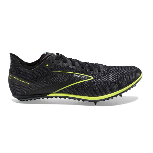 Brooks ELMN8 6 Miesten Racing Kengät Mustat Keltainen | Suomi-417805