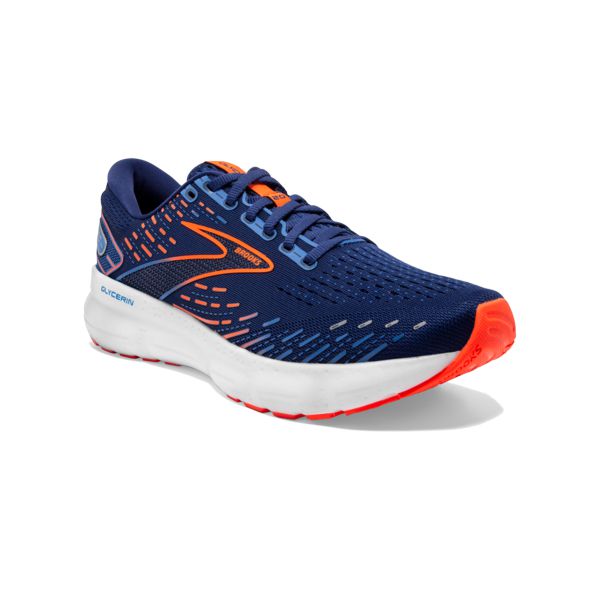 Brooks Glycerin 20 Miesten Maantiekengät Sininen Oranssi Valkoinen | Suomi-831407