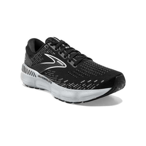 Brooks Glycerin GTS 20 Naisten Maantiekengät Mustat Valkoinen Harmaat | Suomi-817642