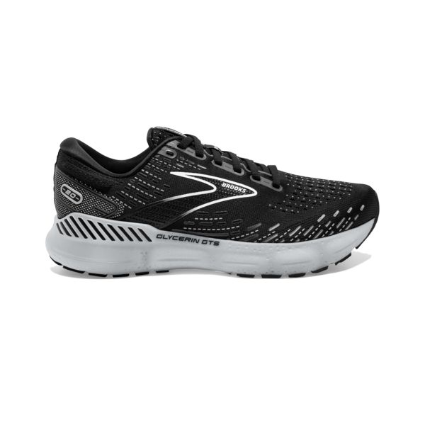 Brooks Glycerin GTS 20 Naisten Maantiekengät Mustat Valkoinen Harmaat | Suomi-817642