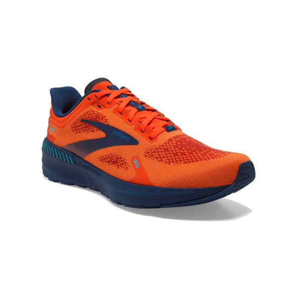 Brooks Launch GTS 9 Miesten Maantiekengät Oranssi Laivastonsininen | Suomi-387512