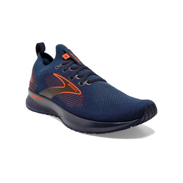 Brooks Levitate StealthFit 5 Miesten Maantiekengät Laivastonsininen Oranssi | Suomi-510394