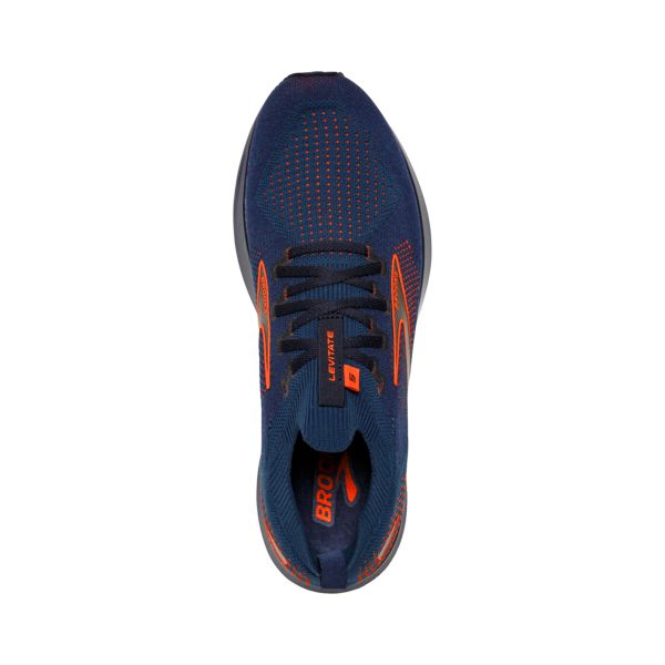 Brooks Levitate StealthFit 5 Miesten Maantiekengät Laivastonsininen Oranssi | Suomi-510394