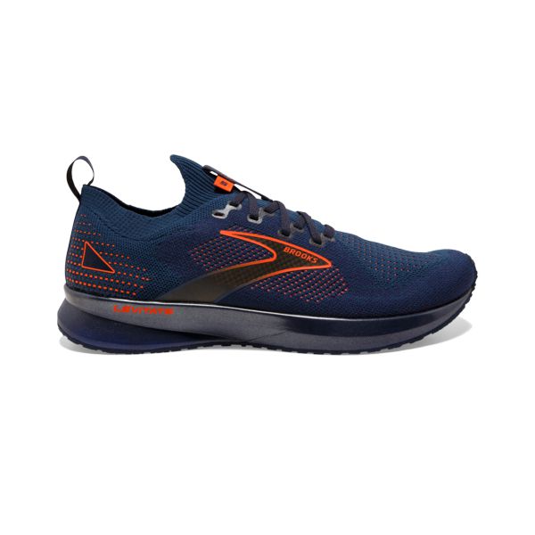 Brooks Levitate StealthFit 5 Miesten Maantiekengät Laivastonsininen Oranssi | Suomi-510394