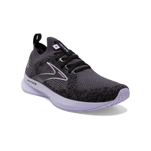 Brooks Levitate StealthFit 5 Naisten Maantiekengät Mustat Harmaat Violetit | Suomi-207945