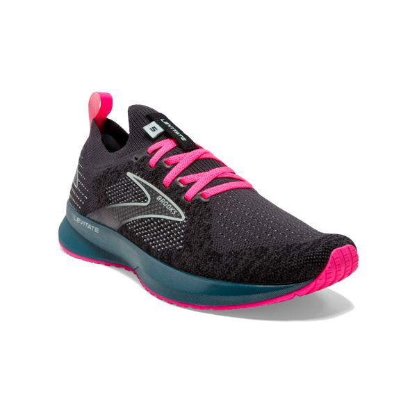 Brooks Levitate StealthFit 5 Naisten Maantiekengät Mustat Sininen Pinkki | Suomi-576230